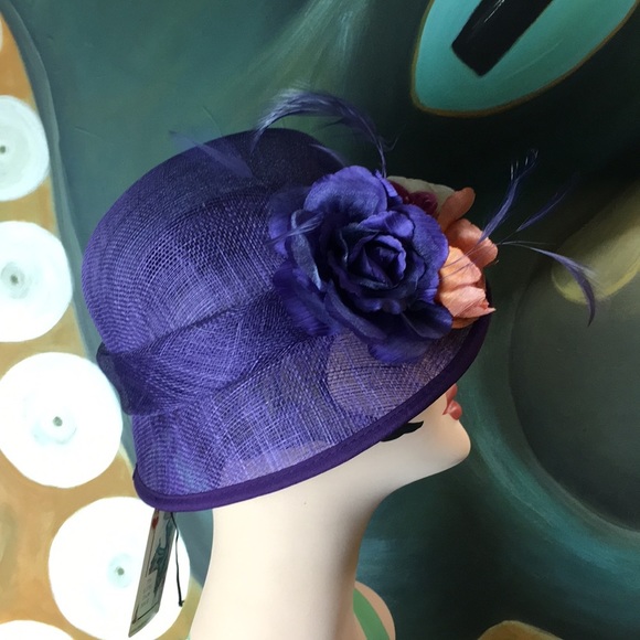 NWT Sinamay Straw Roaring 20\'s Style Cloche Hat